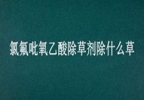 氯氟吡氧乙酸除草剂除什么草