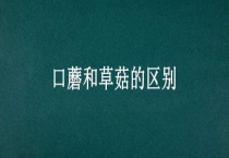 口蘑和草菇的区别？