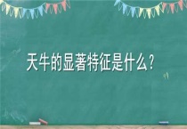 天牛的显著特征是什么？