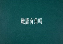 雌鹿有角吗？