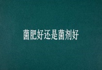 菌肥好还是菌剂好