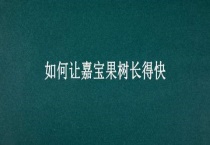 如何让嘉宝果树长得快