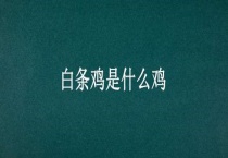 白条鸡是什么鸡