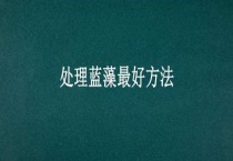 处理蓝藻最好多久？