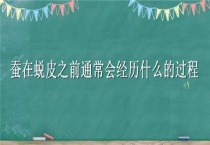 蚕在蜕皮之前通常会经历什么的过程