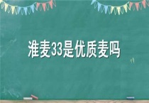 淮麦33是优质麦吗？