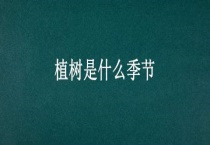 植树是什么季节