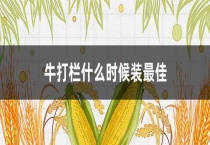 牛打栏什么时候装最佳
