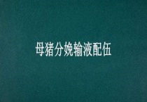 母猪分娩输液配伍