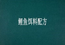 鲤鱼饵料配方
