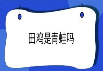 田鸡是青蛙吗？