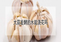 大蒜发酵的水能浇花吗？