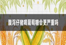 腹泻仔猪喝葡萄糖会更严重吗？