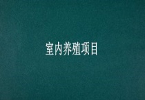 室内养殖项目