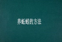 养蚯蚓的多久？