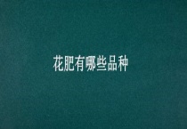 花肥有哪些品种