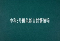 中科3号鲫鱼能自然繁殖吗？