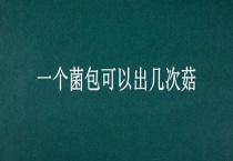 一个菌包可以出几次菇