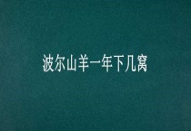 波尔山羊一年下几窝