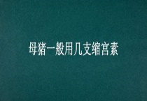 母猪一般用几支缩宫素