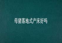 母猪落地式产床好吗？