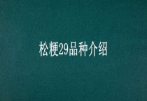 松粳29品种介绍
