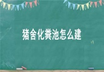 猪舍化粪池怎么建