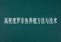 高密度罗非鱼养殖方法与技术