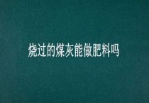 烧过的煤灰能做肥料吗？